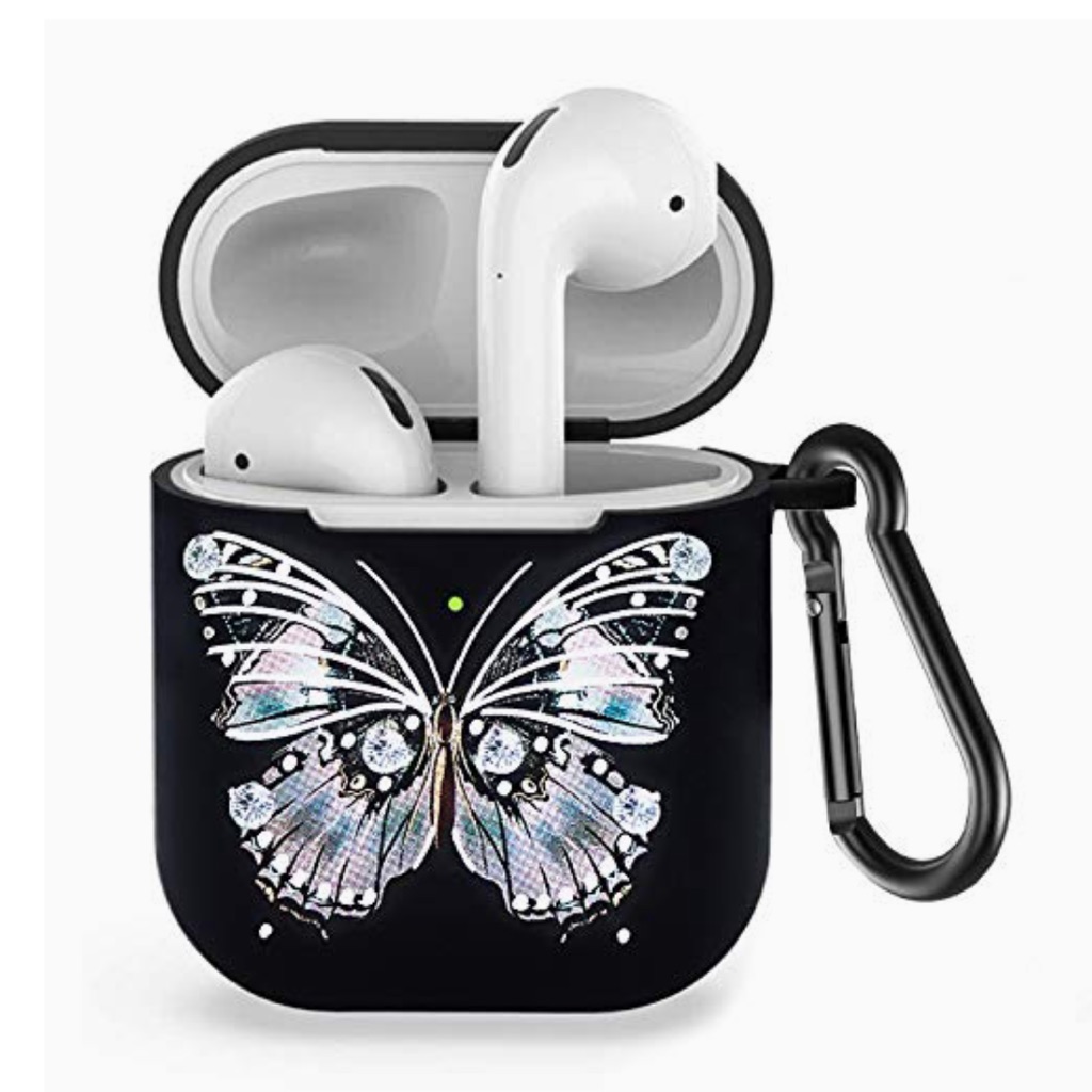 Airpods Case Cover For Apple Airpods  Butterfly Design  Silicone Skin